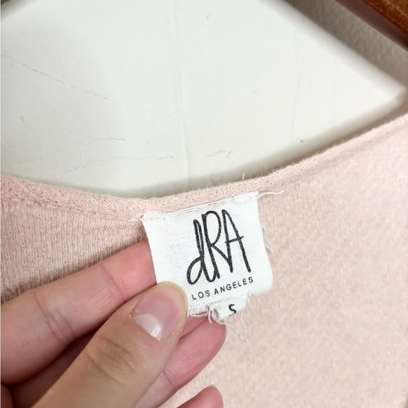 DRA light pink sleeveless tiered midi dress cotton breathable natural size S - Picture 2 of 6